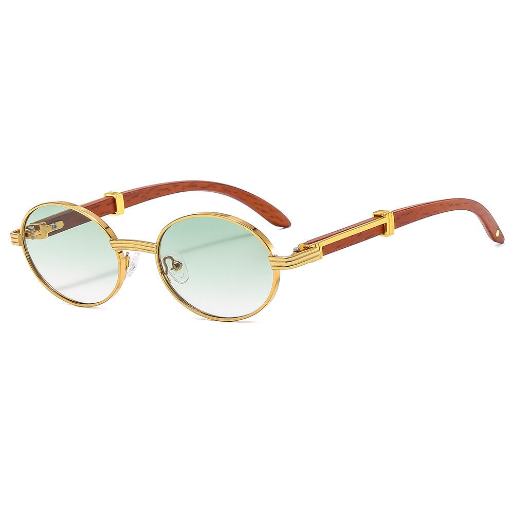 Neue Retro-Sonnenbrille aus Kunstholz, ovale Sonnenbrille für Herren, trendige UV-geschützte Sonnenbrille für Damen