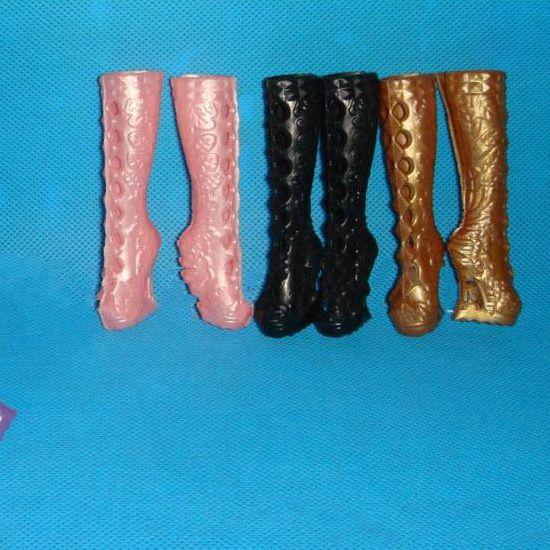 3 paare/los Puppe Zubehör Loch Design Schuhe Hohe Schuhe Für Monster High Puppen Mode Hohe Stiefel Für Monster Puppen bunt