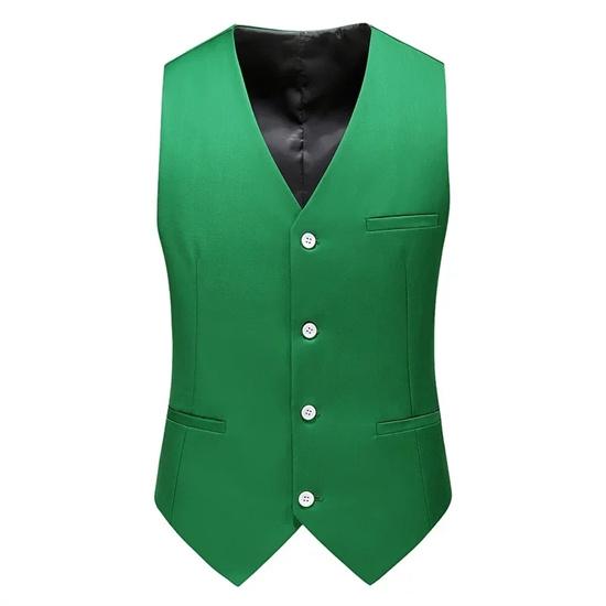 2024 luxus Männer Hochzeit Anzug Westen Neue Mode Männlich Schlank Einfarbig business Büro Große Größe Formale Anzug Weste Männer gentleman XXXL grün