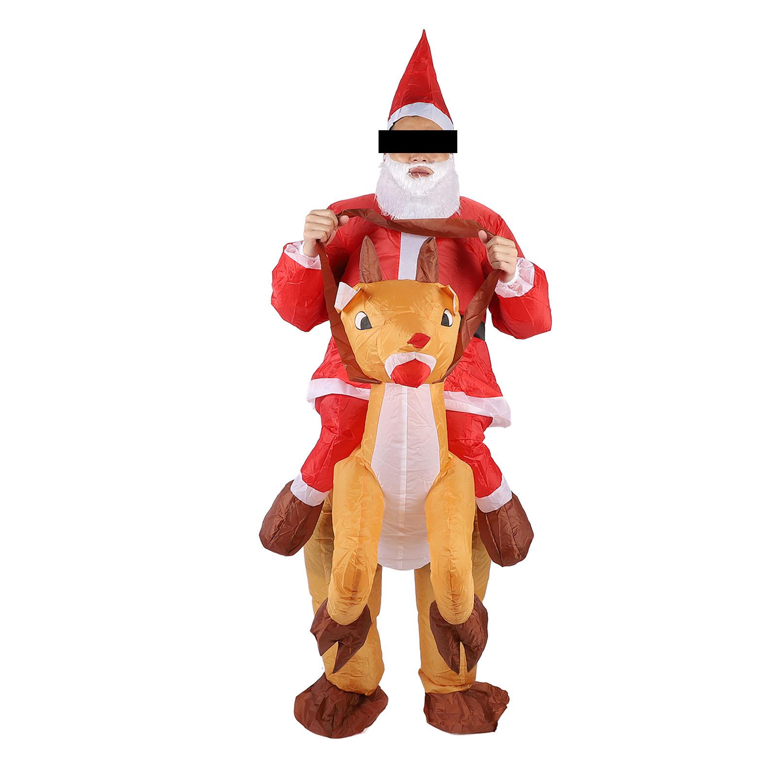 Weihnachts Rentier Aufblasbares Kostüm Erwachsene Aufblasbares Elch Hirsch Kostüm Weihnachtsmann Rentier Cosplay Kostüm für