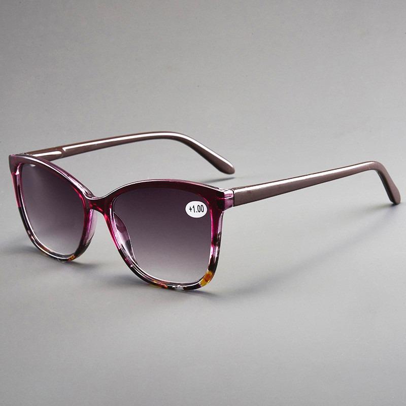 Sonnen Lesebrille Damen Braune Gläser Florale Sonnenbrille Alterssicht Brille Brillen Brillen mit Dioptrie +1,0 +1,5 bis +4,0 +400 rot