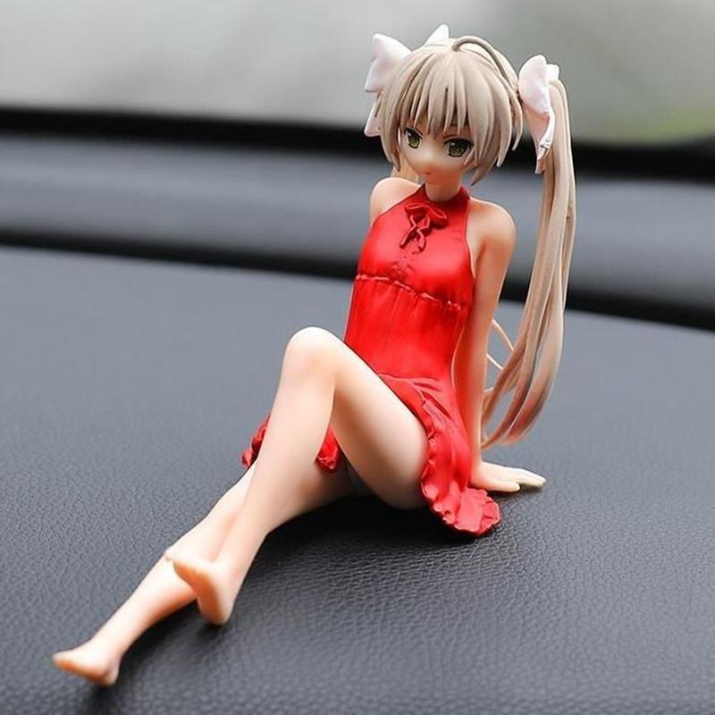 Fate Of The Sky Dome Girl handgefertigte sitzende Modellauto-Ornamente rot