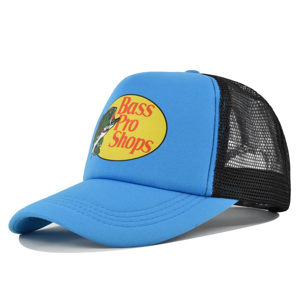 Baseballkappe Fisch Siebdruck Netz Schirmmütze Herren und Damen Netzmütze Wandern Reisen Sonnenhut Polyester adjustable