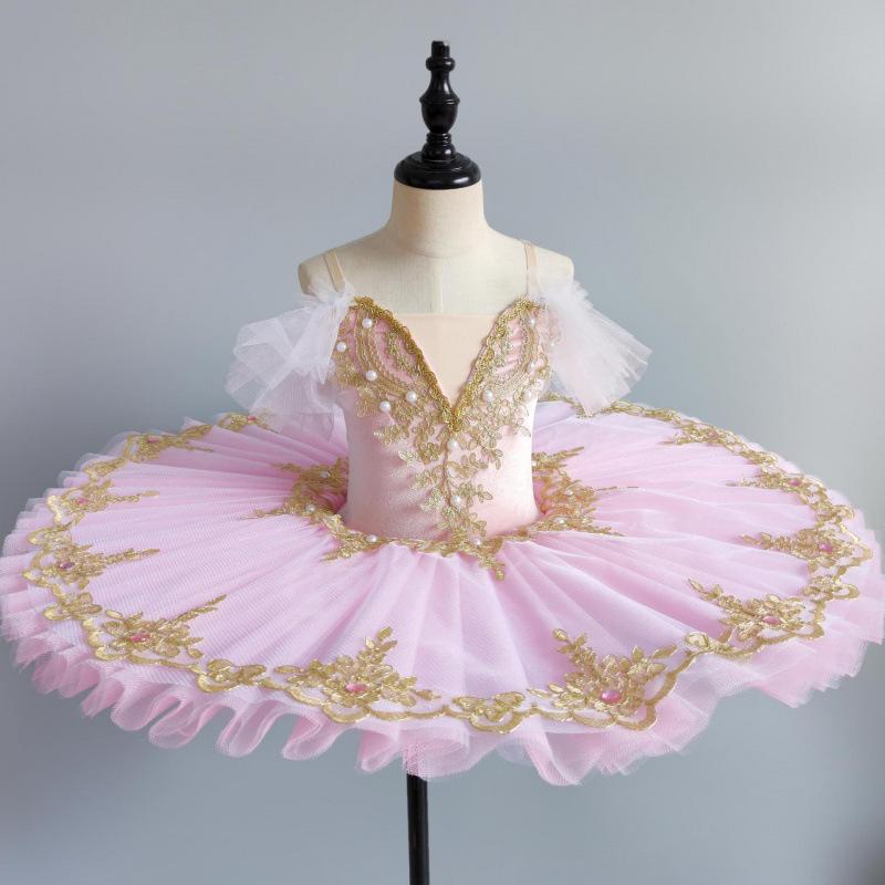 Professionelle Ballett Tutu Kind Kinder Mädchen Ballett Kostüm BallerinaBallet Kleid Mädchen Leistung Kostüm 140cm rosa