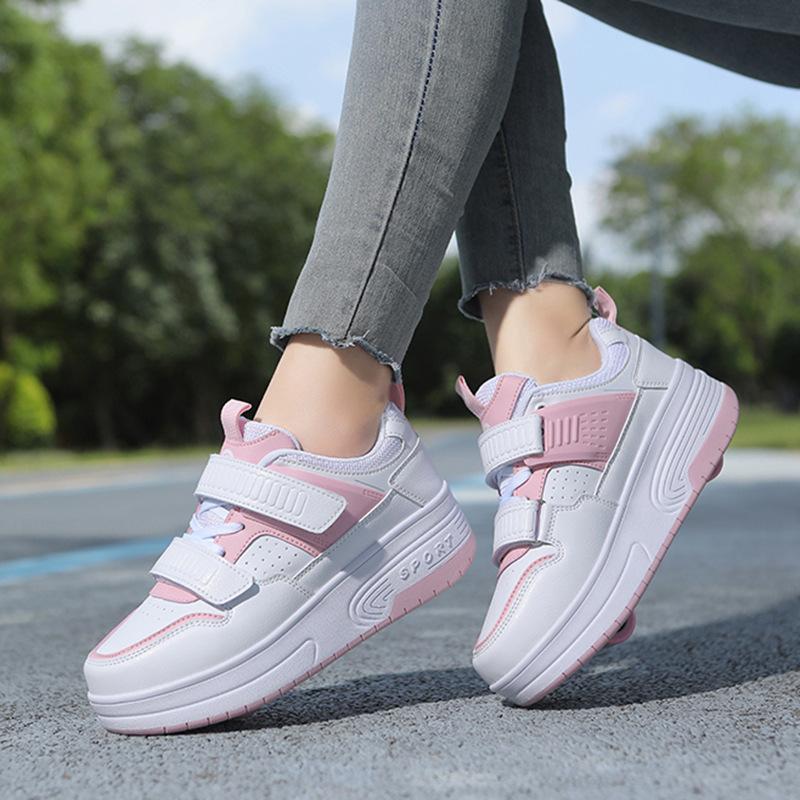 Kinder-Runaway-Schuhe für Jungen und Mädchen, Erwachsene, Burst-Schuhe, Doppelräder, fliegende Schuhe, Schuhe mit Rädern, Rollschuhe für Schulmädchen 40