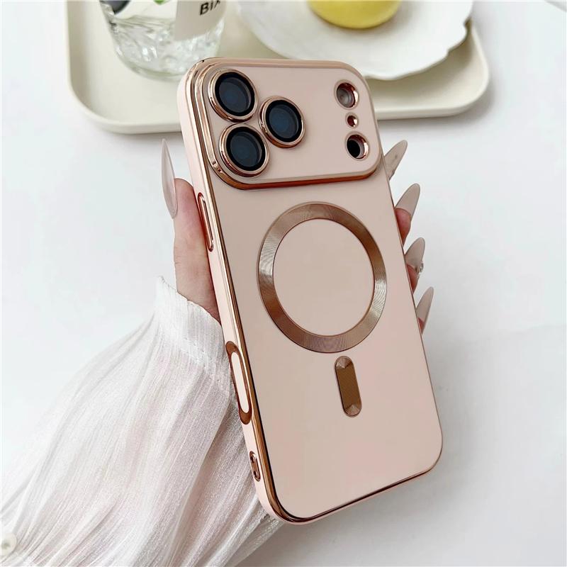 Galvanisiertes Silikon-Handyhülle Für Für Iphone 17 13 15 14 16 12 11 Pro Max Plus Air Für Magnetische Abdeckung Für Für Iphone 17 Pro iPhone 11 gray
