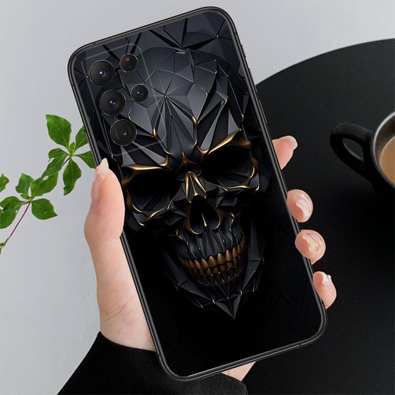 Totenkopf-Telefonhülle für S24 S23 S22 S21 S20 Ultra S20 S22 S21 S23 S20 FE S24 Plus S20 FE