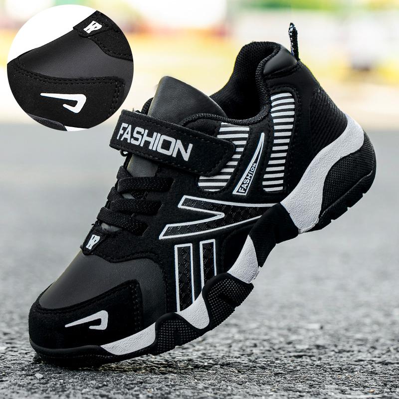 Kinder Jungen Schuhe Schule Sport Mode Kunstleder für Kinder Tennis Freizeit Sneaker Kinder Jungen Laufschuh 38 schwarz weiße