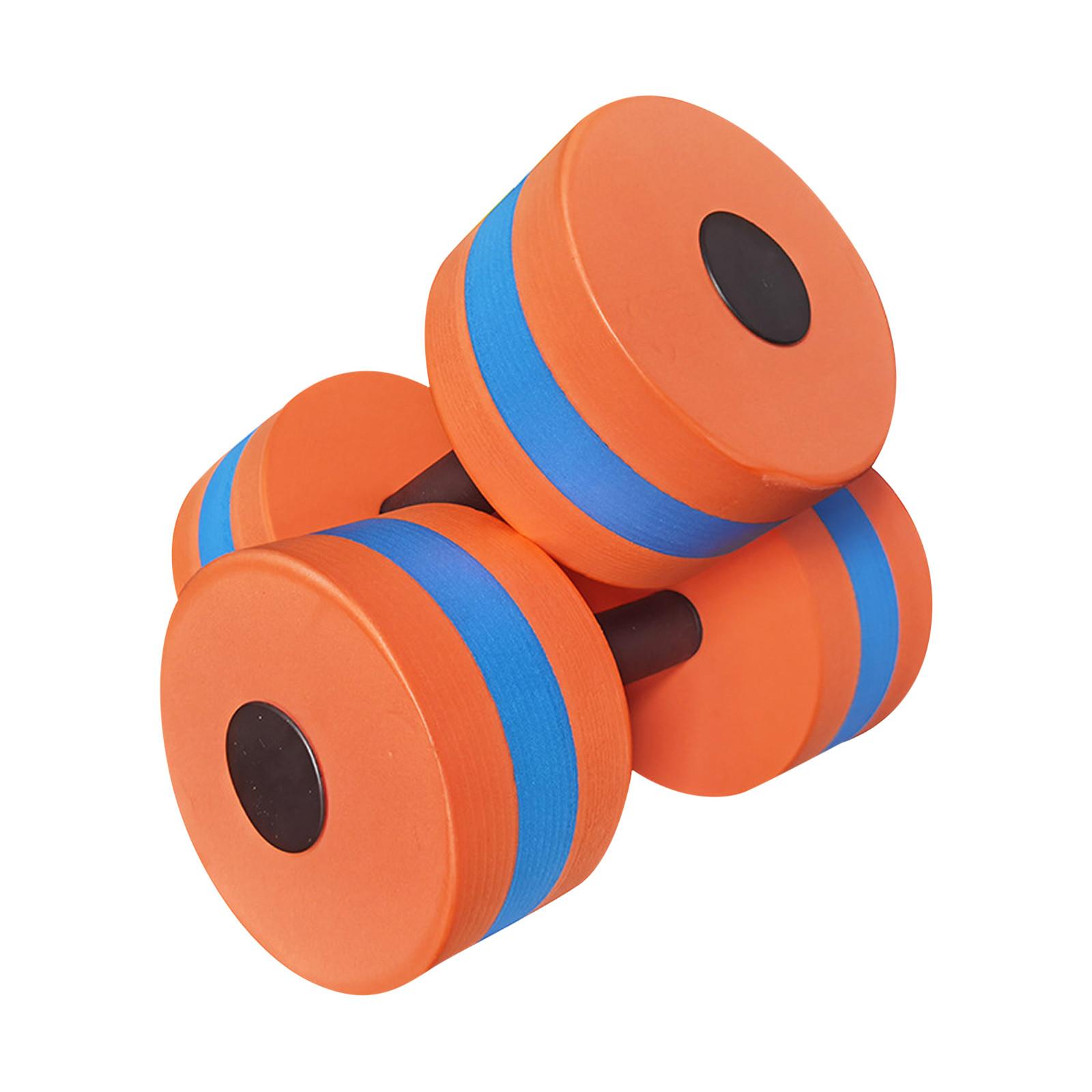Wasserhanteln, 2er-Set, Wasserhanteln, Pool-Widerstand, Wassergewicht, Wasser-Aerobic, hochdichter EVA-Schaum, Pool-Fitness orange