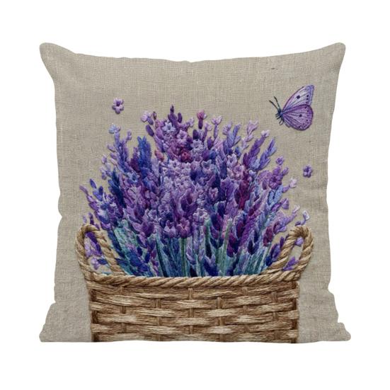 Blumen-Kissenbezug Frühling Sommer Blumen-Kissenbezug Dekokissenbezug für Wohnzimmer Sofa Schlafzimmer Haus Bauernhaus Dekoration 45x45cm F