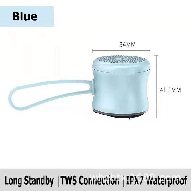 EWA A119 Mini Bluetooth-Lautsprecher IPX7 Wasserdicht Tws Vernetzter Stereo-Lautsprecher Metall Kabellos Ultra-lange Spielzeit Musik Tragbar A119-blue