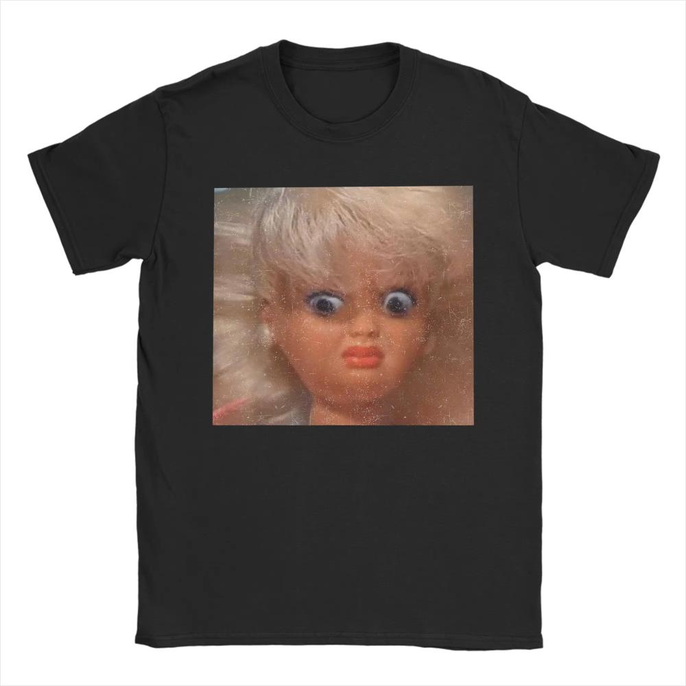 Herren Damen Ekelhaftes Puppengesicht Meme Bedruckte T-Shirts Baumwollkleidung Tolle Kurzarm Rundhals-T-Shirts Große Größen Unisex T-Shirts S