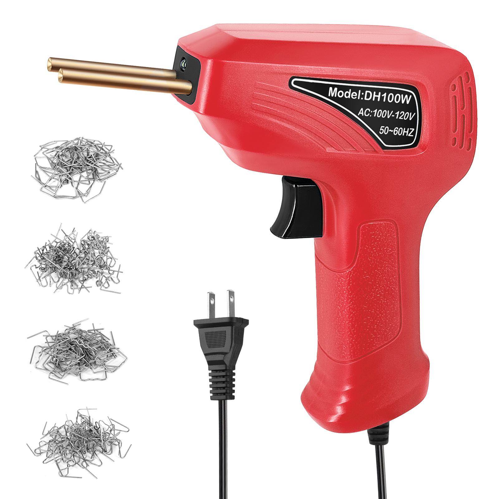 Tragbares Hand-Kunststoff-Schweißgerät, Panel-Riss-Reparatur-Set, thermisches Schneiden, Heißhefter US Plug rot