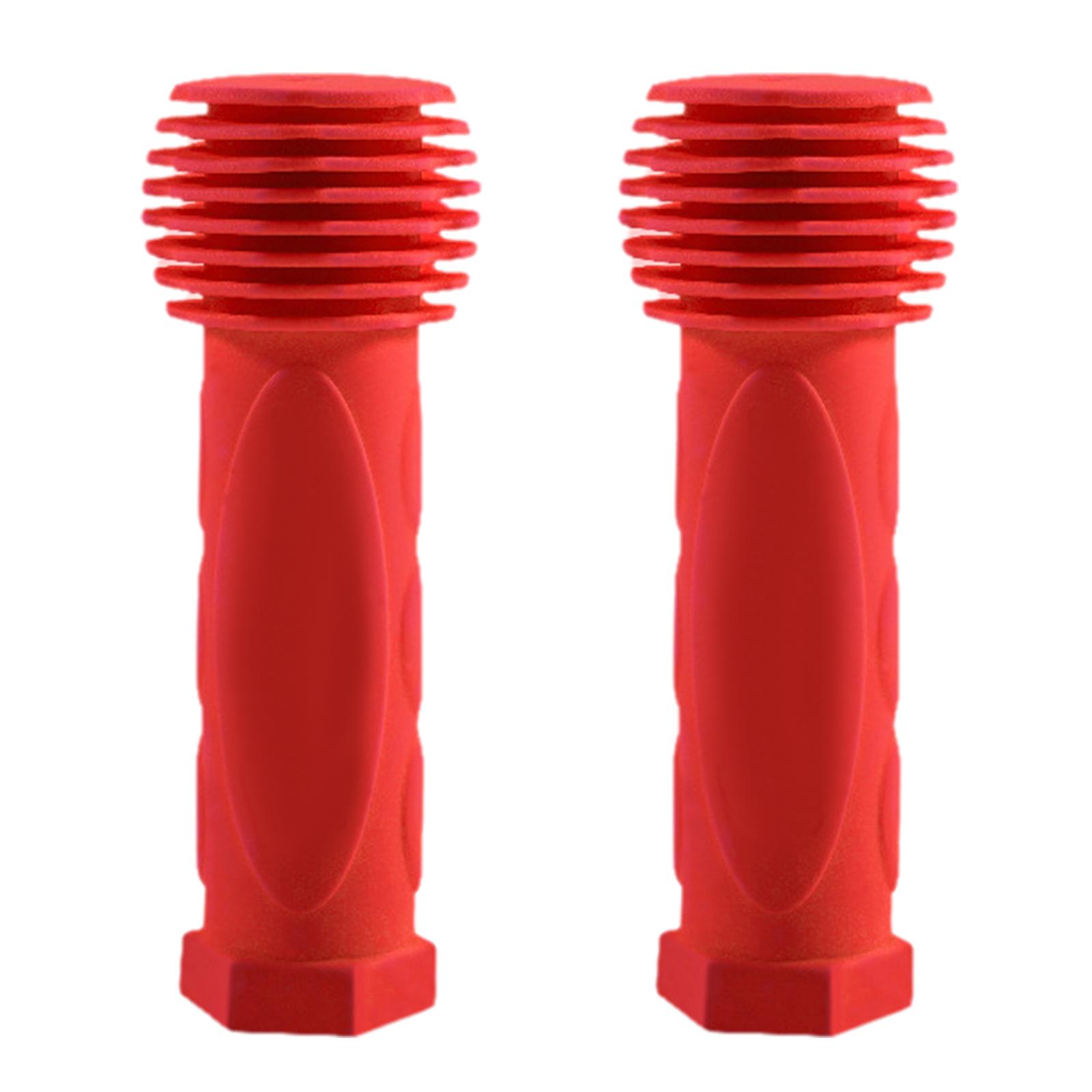 Kinder-Scooter-Griffe, Ersatz-Lenker für 3/4-Räder, Kinder-Tretroller, Fahrrad, Schaukelauto, Schubkarre, 2er-Pack A rot