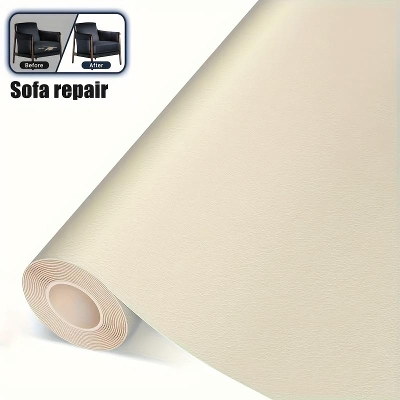 Selbstklebender Reparaturflicken aus Kunstleder in großer Größe für Sofa, Autositz, Motorradsitz, Kopfteil 50*70cm off-weiße