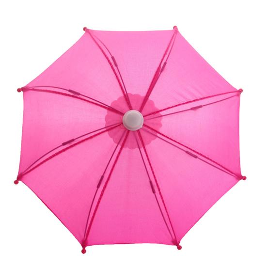 Zubehör Regen Mini Solider Schirm Spielzeug Mädchen Puppe Farbe Perlen Kinder Geschenk Spielzeug Hobbys KTB rose rot