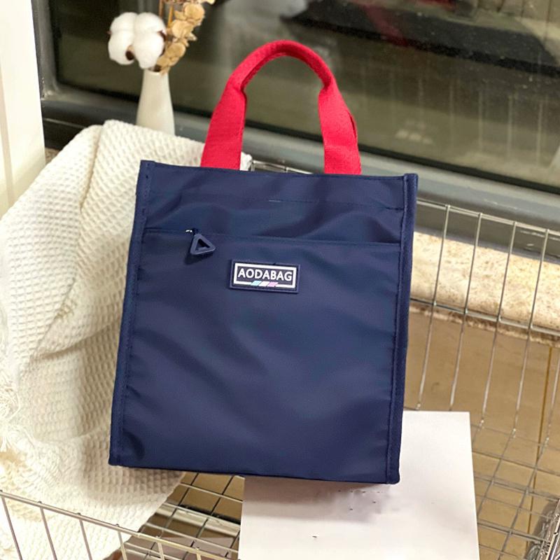 Tragbare Studentenbuchtaschen Tragetasche Aktentasche Reisetaschen mit Griff oben für Frauen Oxford Handtasche Arbeitsaktentasche Tragetasche für Mama blau