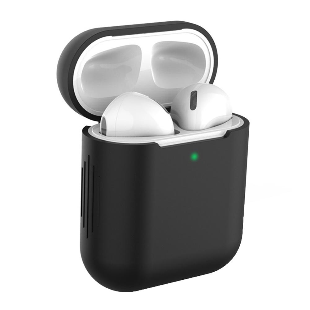 Yvonne Cover Case Wireless Kopfhörer Vollschutz für Air-Pods 1 2 schwarz