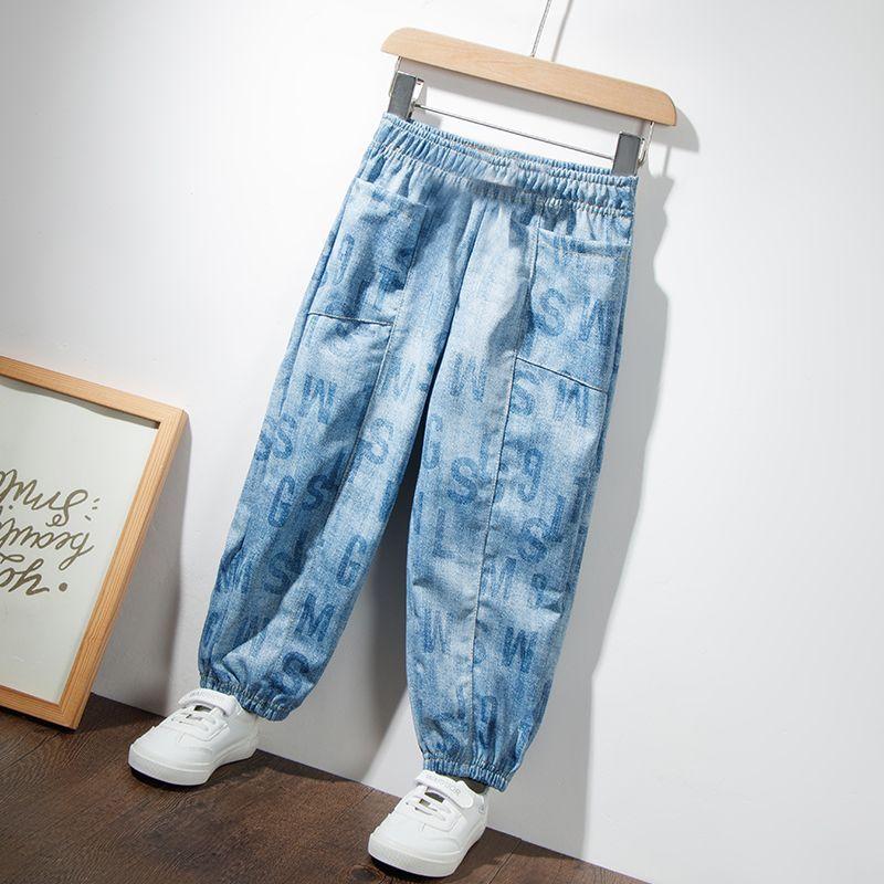 Jungen Dünne Sommerjeans Kinder Mückenschutzhose Sommeroberbekleidung 140