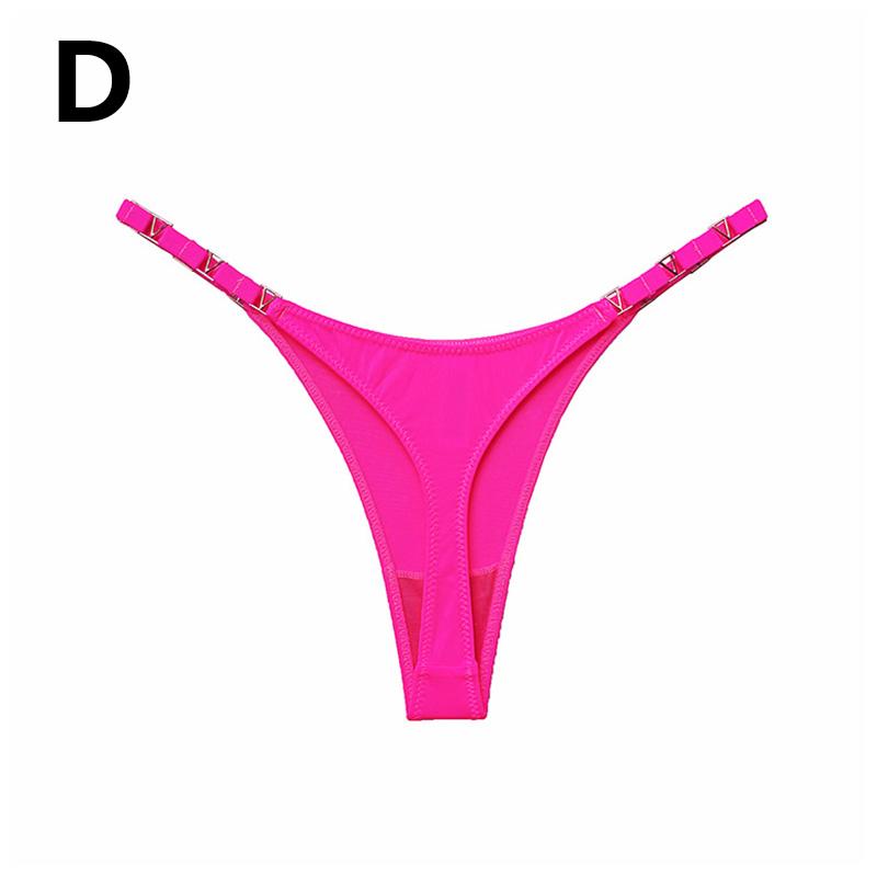 Damen Fitness Unterwäsche Tanga Höschen Low-Waist Nahtlose Tanga Höschen G String Sport S rose rot