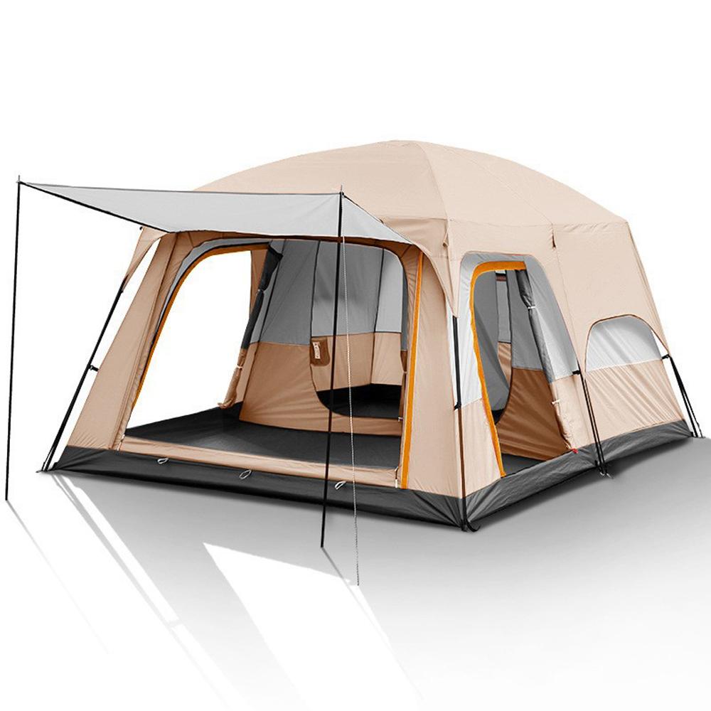 Outdoor-Reise-Camping-Zelt, wasserdichtes Zelt, tragbar, regensicher, sonnenbeständiges Zelt, Angeln, Wandern khaki