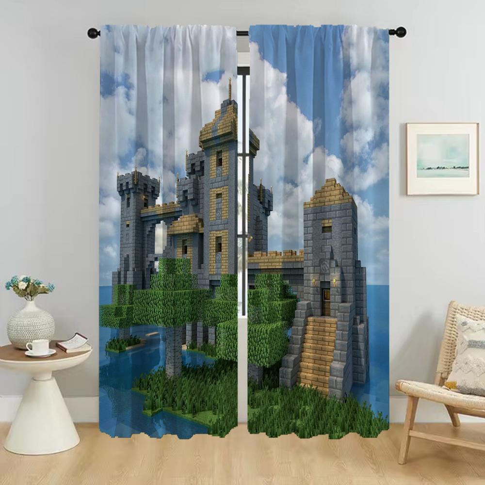 Mine-crafts Anti-Mücken-Vorhänge für Kamera-Trennvorhänge Kinderzimmer-Rollos Fenstervorhang für Zimmer 2 Panel Wohnzimmer Modern W50xH70cmx2pcs