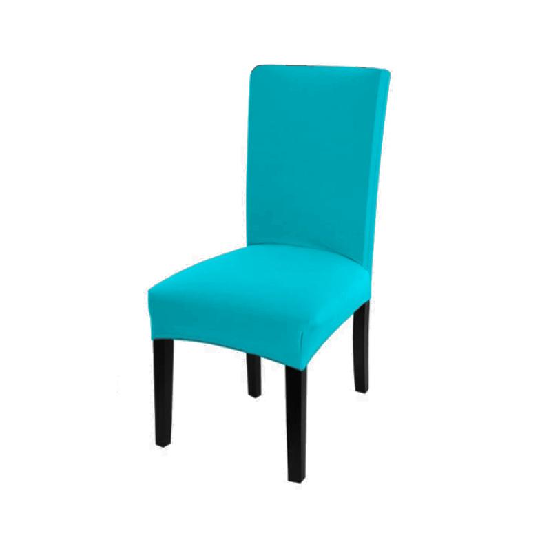 Einfarbiger Stuhlbezug, Spandex-Stretch-Schonbezüge, Stuhlhussen für Küche, Esszimmer, Küche, Hochzeitsbankett himmelblaue