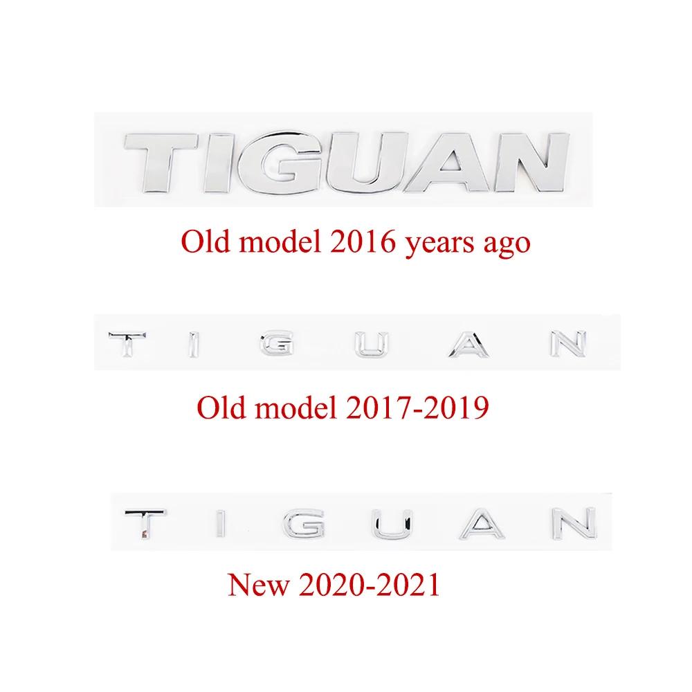1 Stück 3D ABS Chrom Silber Schwarz Autoaufkleber Heckklappe Karosserie Kotflügel TIGUAN Buchstaben Beschriftung Emblem Abzeichen Logo New 2020-2021 silber