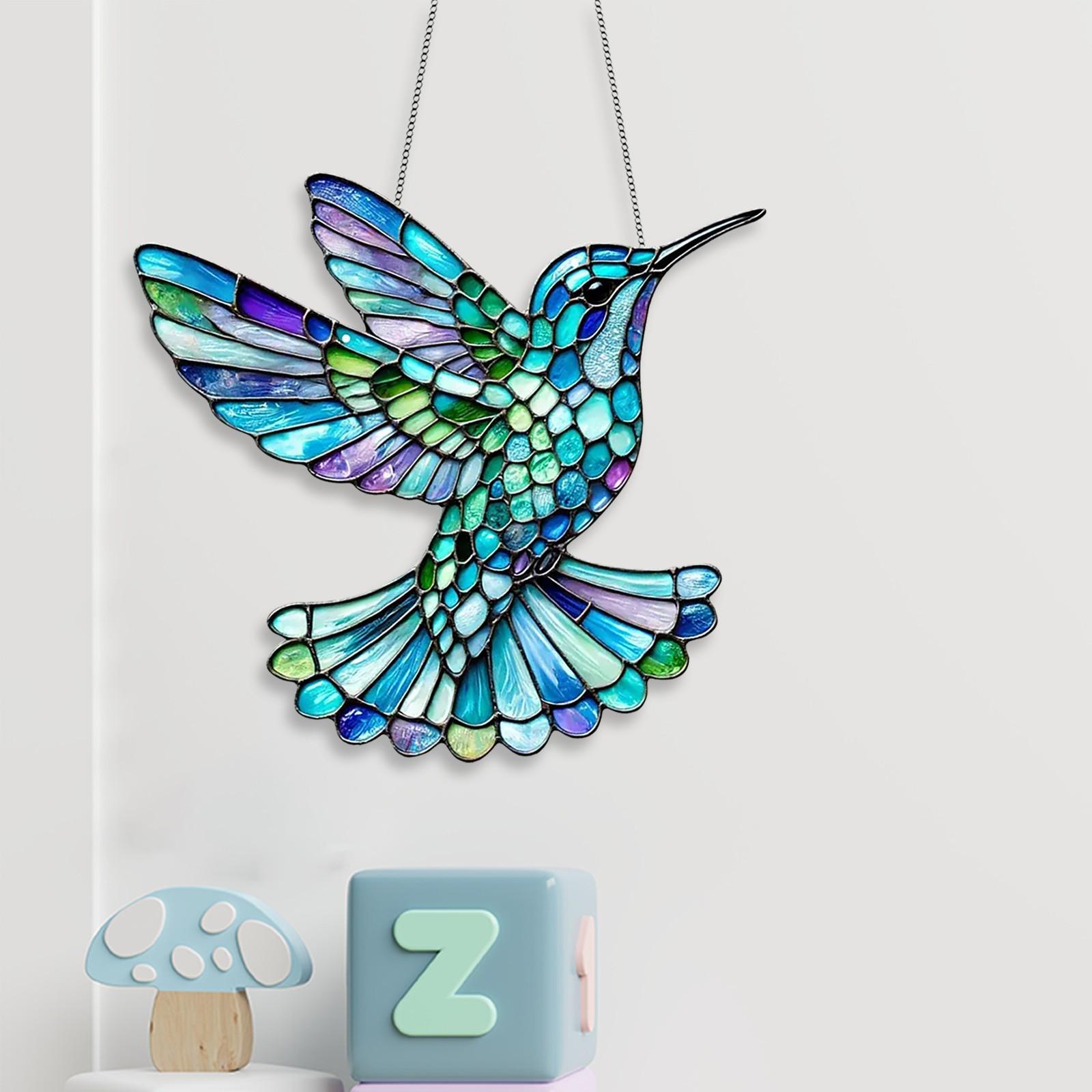 Bemalter Acrylanhänger, sonnenfangende Weihnachtsdekoration für Haus und Garten One Size himmelblaue