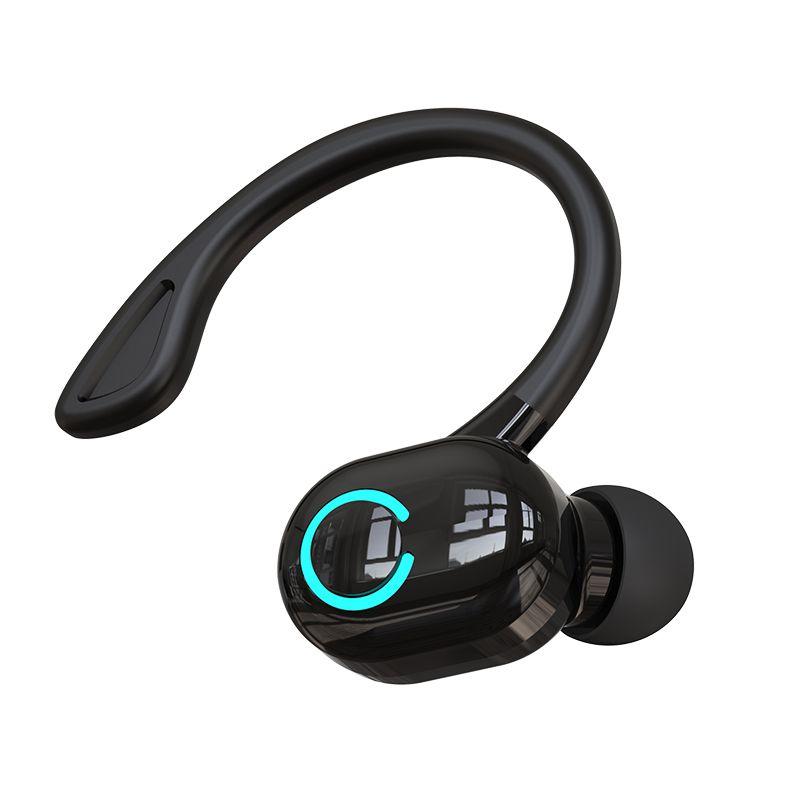 S10 Bluetooth 5.2-Headset, lange Standby-Zeit, Business, Sport, Ohrbügel-Kopfhörer, Freisprechanrufe, Einzelohr-Kopfhörer, kabellose Ohrhörer mit Mikrofon für Telefon schwarz