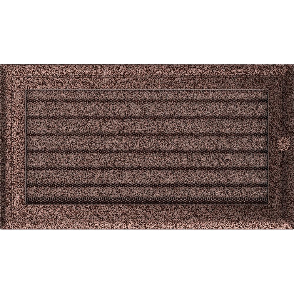 Lüftungsabdeckung Oskar 17x30 galvanisch kupferfarben lackiert mit Jalousien Kupfer