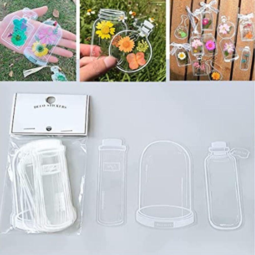 Herbarium-Lesezeichen, transparente getrocknete Blumen-Lesezeichen, Blumenseiten-Lesezeichen, gepresste Blumen-Lesezeichen Style A