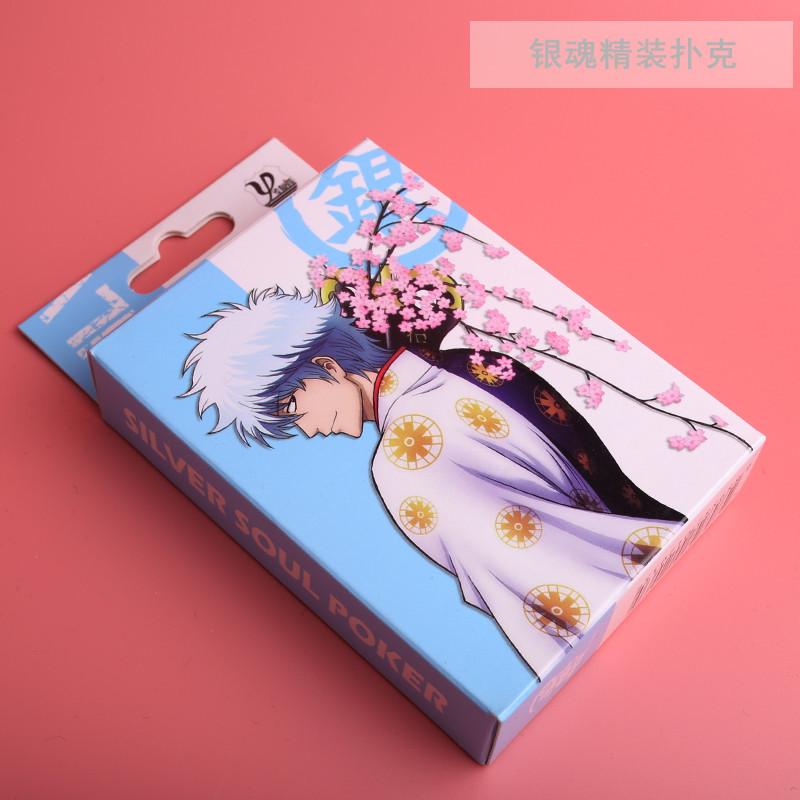 Anime Poker Karten Spielzeug SAO Fairy Tail Jujutsu Kaise Dämon Slayer Danganronpa Brettspiel Karten Hardcover Poker Spielzeug Geschenk Gintama
