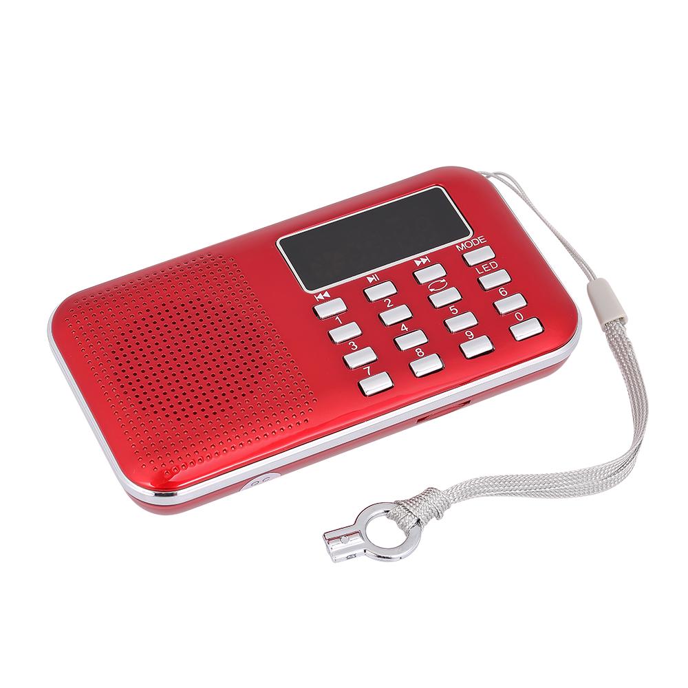 Y-896 Mini-FM-Radio, digital, tragbar, 3 W, Stereo-Lautsprecher, MP3-Audio-Player, High-Fidelity-Klangqualität rot