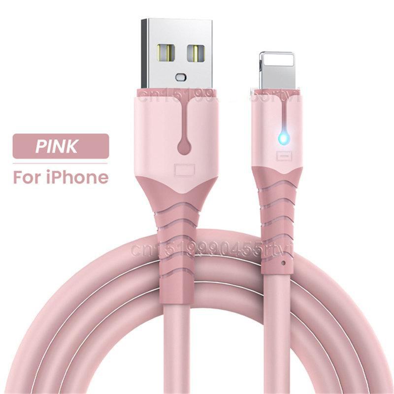 Schnelllade-USB-Kabel für iPhone 14 13 12 11 Pro Max XS X 6s 7 8 Plus Origin Handy-Ladekabel Datenladekabel 1/1,5/2 m 1.5M rosa