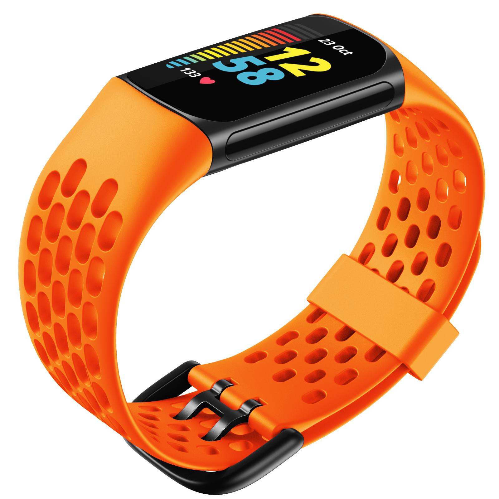 Armband für Fitbit Charge 5/6 Smartwatch-Armband Sportliches atmungsaktives Armband Silikon-Armband für Fit Bit Charge5 Armband Zubehör For Fitbit Charge 5