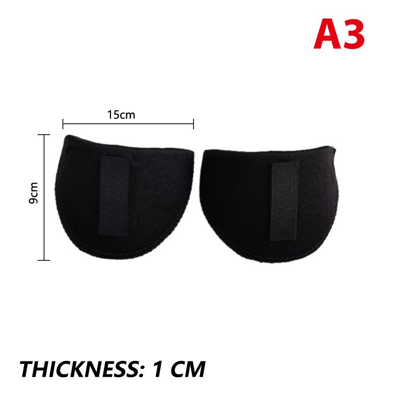 1 Paar Ersatz-Schwamm-Anzug-Schulterpolster für Damen und Herren, Anzug, Kleidung, kein Nähen 9*15*1cm schwarz