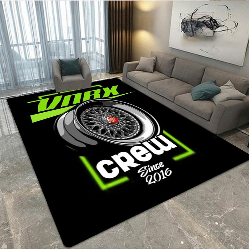 BBS Racing 3D-bedruckter Teppich, dekorativer Teppich für Wohnzimmer und Schlafzimmer, rutschfeste Bodenmatte für Küche und Bad, Fußmatte-Teppich 80cm by 120cm