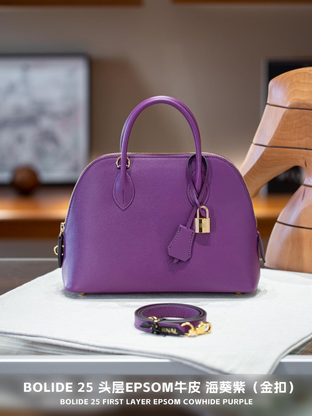 Cartier Bolide25 Handtasche Mode Hochwertige Echtleder Handtasche Und Wartungs-Balltasche Damentasche 25cm violett