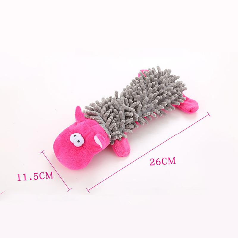 Langlebiges, preisgünstiges Plüschspielzeug für Hunde in Tierform mit Quietschgeräuschen für kleine Hunde, Chihuahua, Yorkshire, Bichon, Welpen, Kauspielzeug rosa