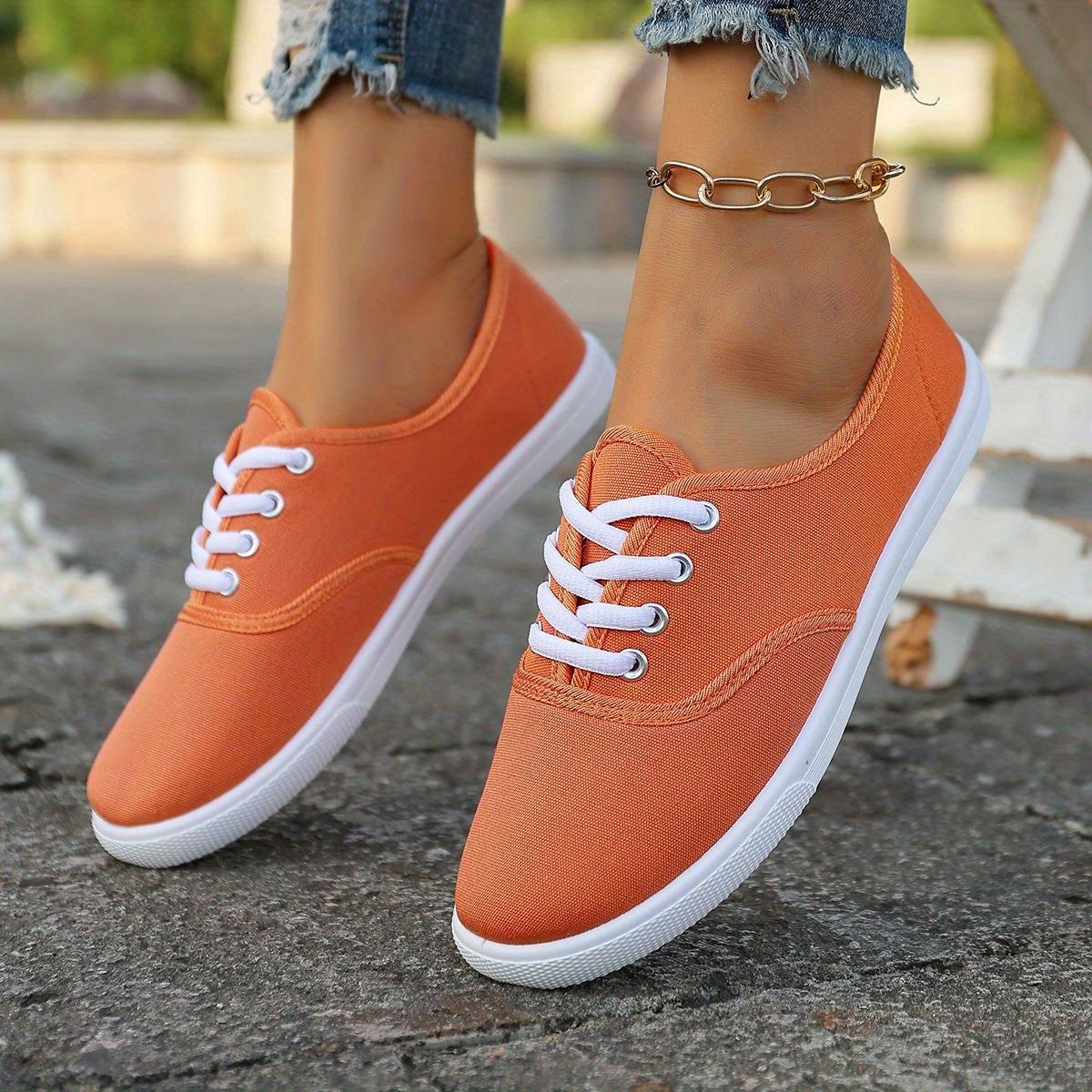 Sportschuhe für Damen, Niedrige Schuhe für Herren, Sportschuhe für Damen, Modische Sportschuhe für Damen, Lässige Tennisschuhe, Damenschuhe 45 orange