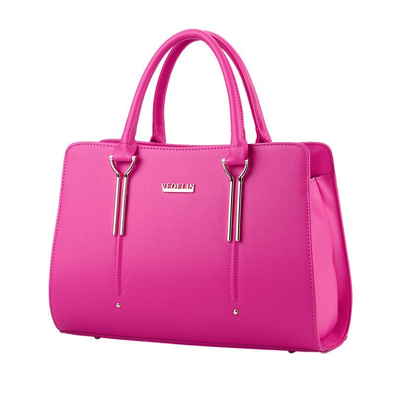 Handtaschen mit Top-Griff, Pu-Leder, Damen-Umhängetaschen, lässige Damen-Tragetaschen persische rosa