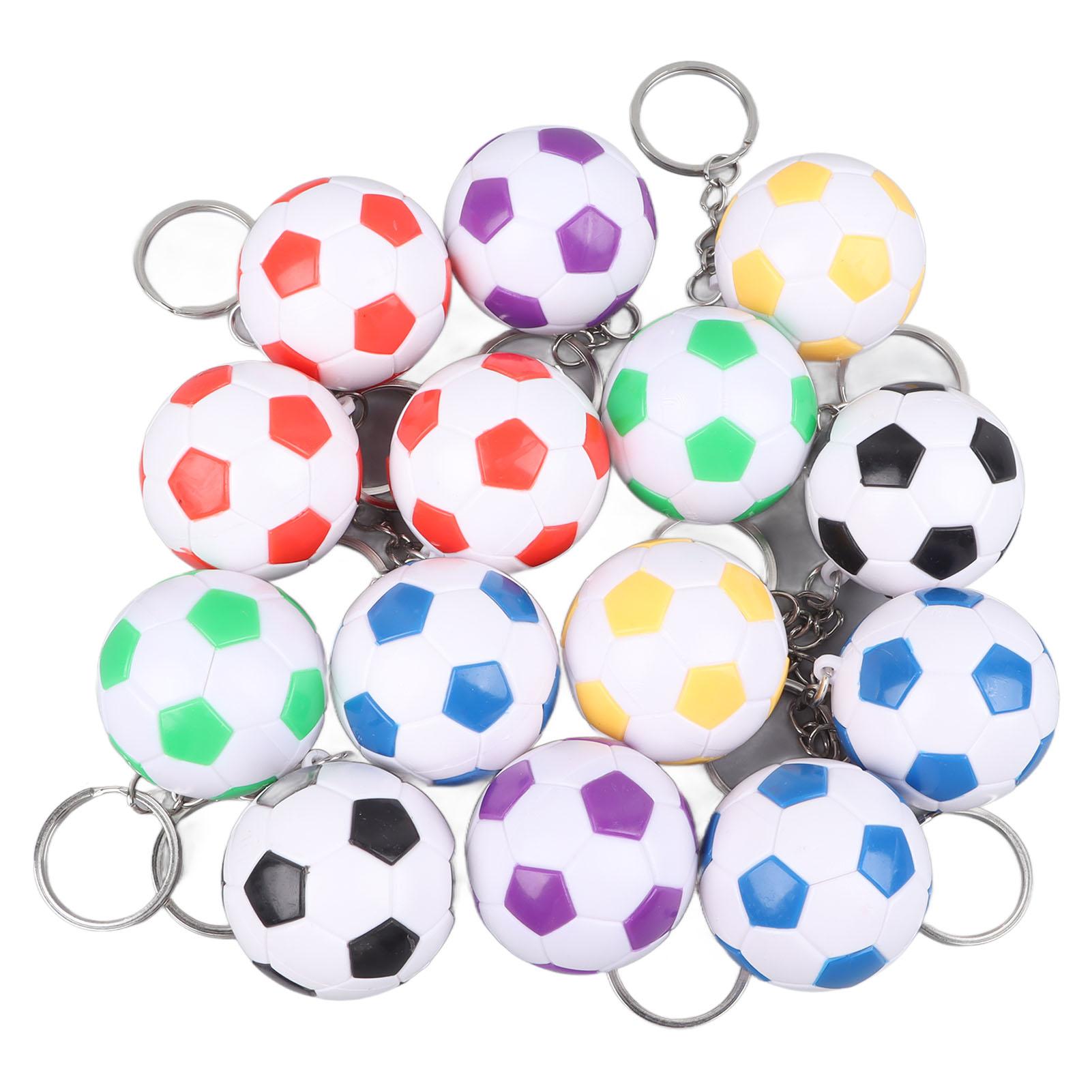 14 stücke PVC Fußball Schlüsselanhänger Schlüssel Ring Fußball Schlüsselanhänger Wasserdichte Fußball