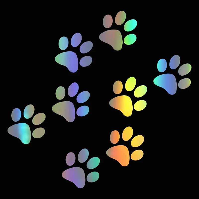 Katzenpfoten-Aufkleber auf dem Auto, Vinyl-Aufkleber, wasserfeste Dekoration, Autoaufkleber 15x14.5cm bunt