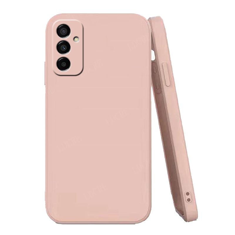 Für Samsung Galaxy M13 Hülle Abdeckung Samsung M13 Capa Stoßfester Bumper Flüssiges Silikon Farbe Rückseite Weiche TPU Funda Samsung M13 M 13 For Samsung M13 (4G) hellrosa