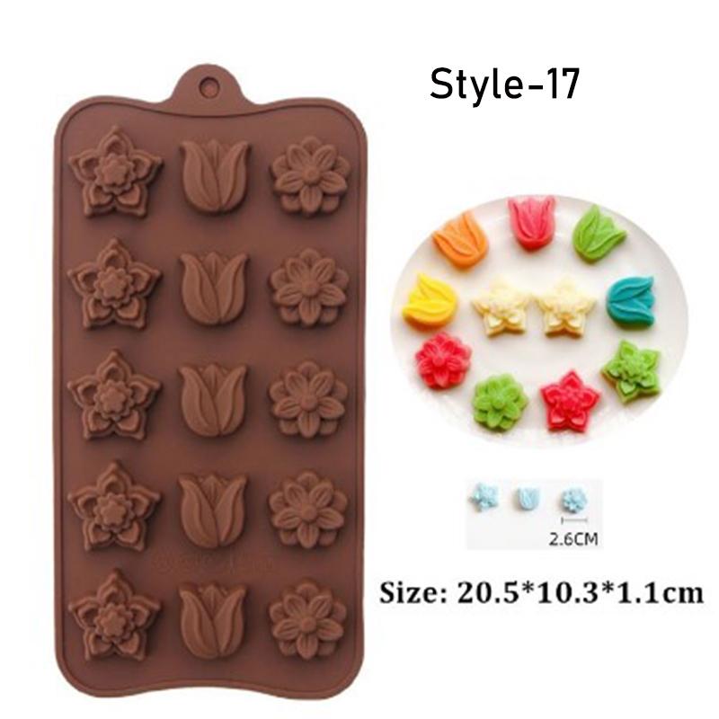 Vogue Kuchen Backen Werkzeug Form Eis Harz Form Obst DIY 3D Tier Schokolade Gummibärchen Süßigkeiten Silikon Formen Jelly Pudding Tulip