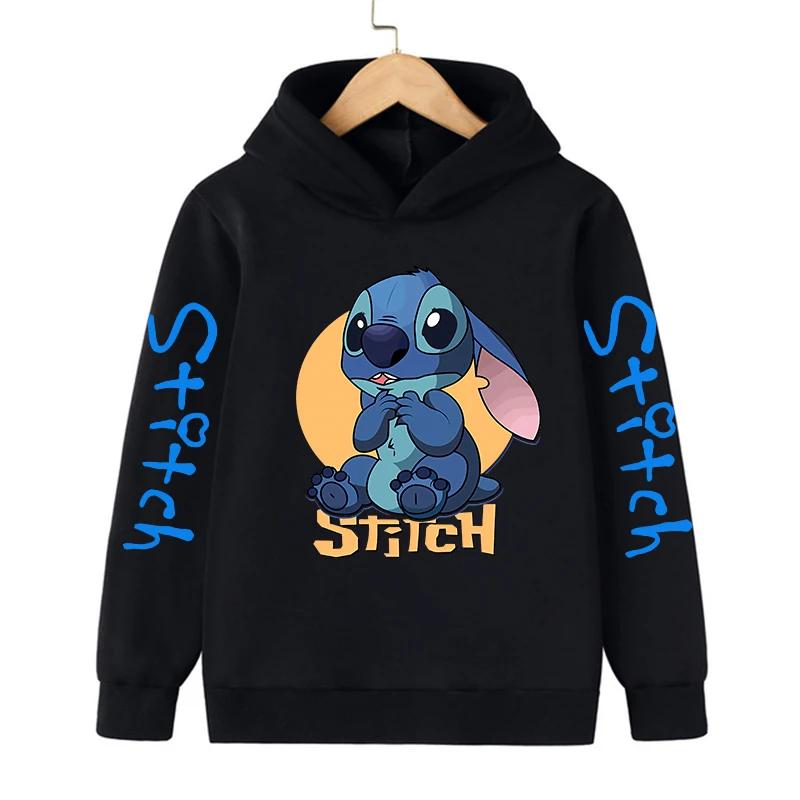Neu im Cool Stitch Hoodie Kinder Cartoon Kleidung Mädchen Junge Lilo und Stitch Sweatshirt Manga Hoody Baby Freizeit Oberteil 120CM blue