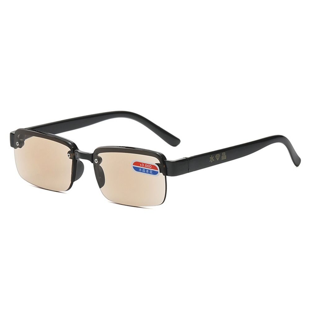 Augenschutz Lesebrille HD Optische Brille Brille Tragbare Quadratische Brille Büro Strength 150 braun