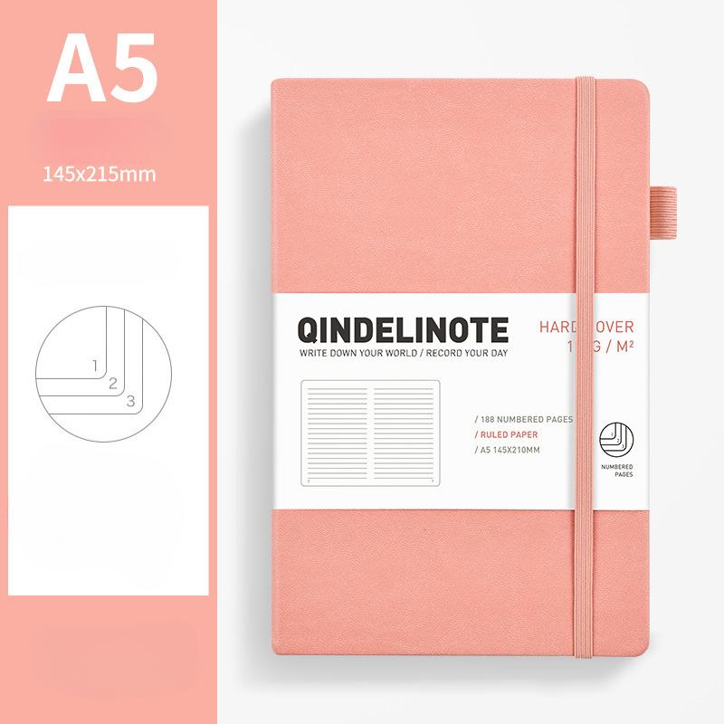 Hardcover A5 Bullet Journals Dot Notebook 188 Seite 100gsm Retro Verband Candy Farbe Tagebuch Notebook Journal BUJO rosa