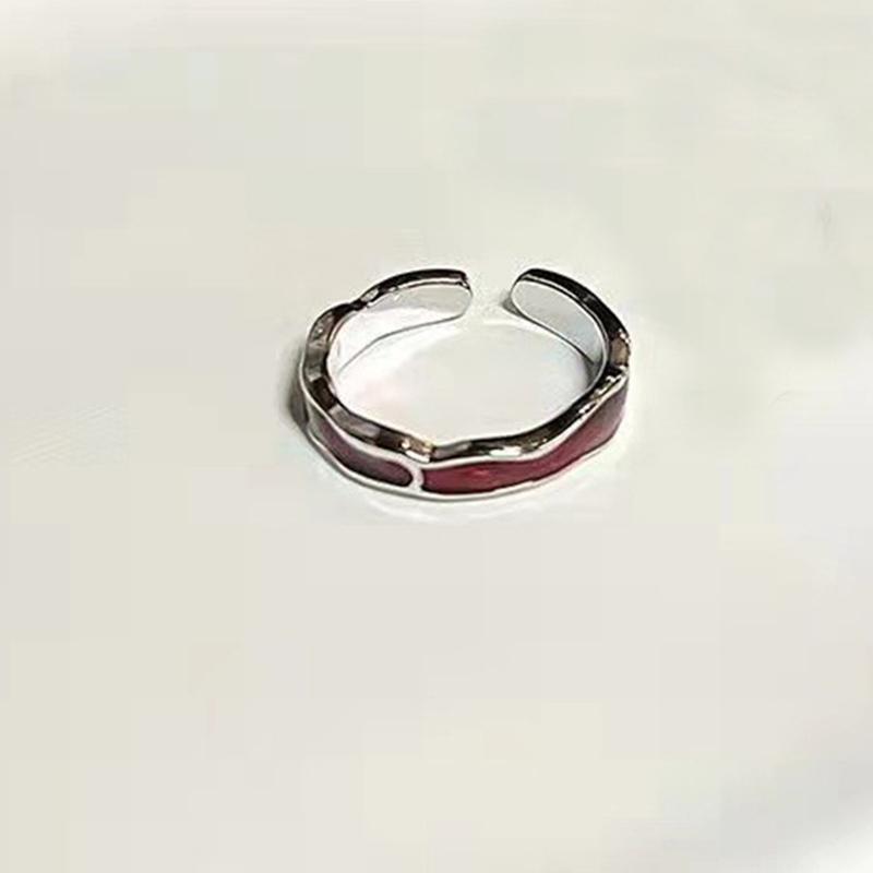 1PC Schmuck Halloween Schmuck Unregelmäßiger Schmetterling Ästhetischer Ring Gothic Verstellbare Öffnung Rote Ringe Unisex Punk Kreativ